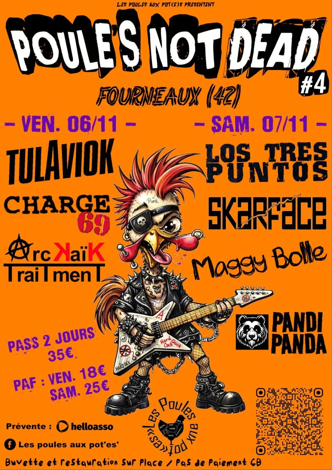 Concert punk Poule's Not Dead #4 (Samedi 7 novembre) - Fourneaux le 07/11/2026 | Agenda concert punk