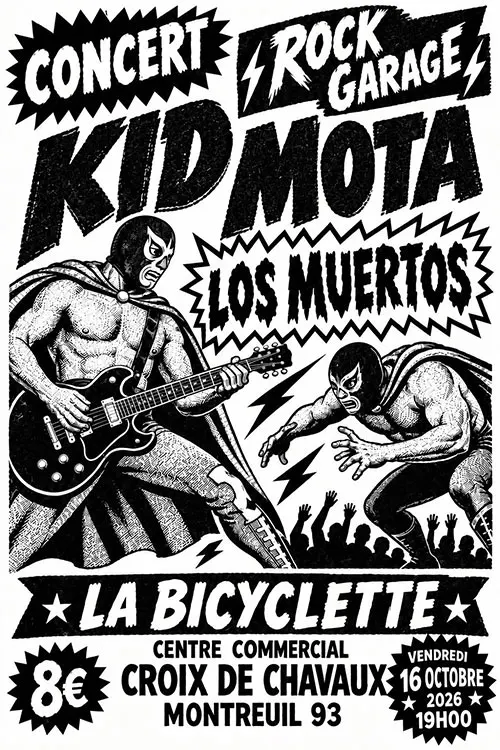 Concert punk Kid Mota + Los Muertos - Montreuil