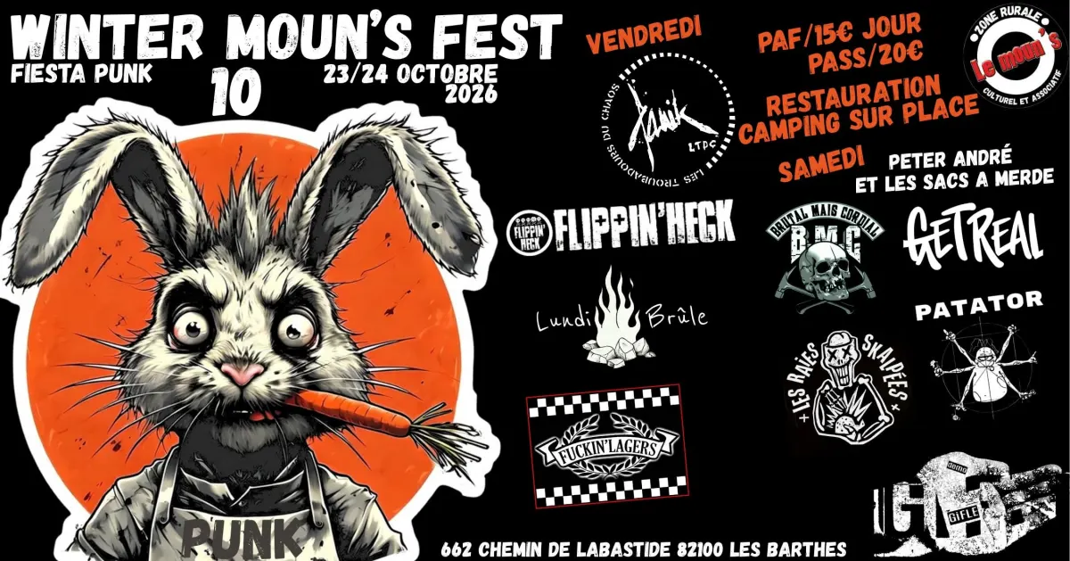 Concert punk Winter Moun's Fest (Samedi 24) - Les Barthes