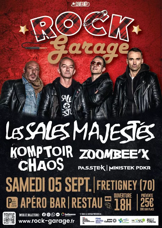 Concert punk Festival Rock-Garage - Fretigney-et-Velloreille (70) -  5 septembre 2026 - Fretigney-et-Velloreille le 05/09/2026 | Agenda concert punk