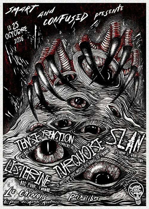 Concert punk SLAN + TENSE REACTION + TURQUOISE + LISTERINE - Montreuil
