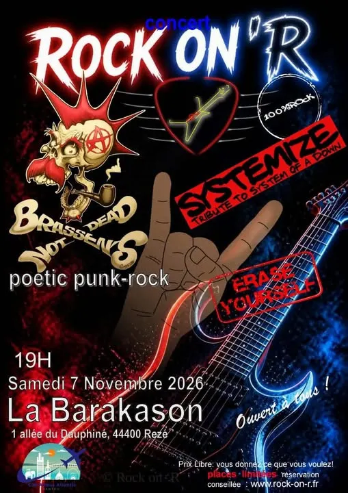 Concert punk Brassens Not Dead + Systemize + Erase Yourself - Rezé