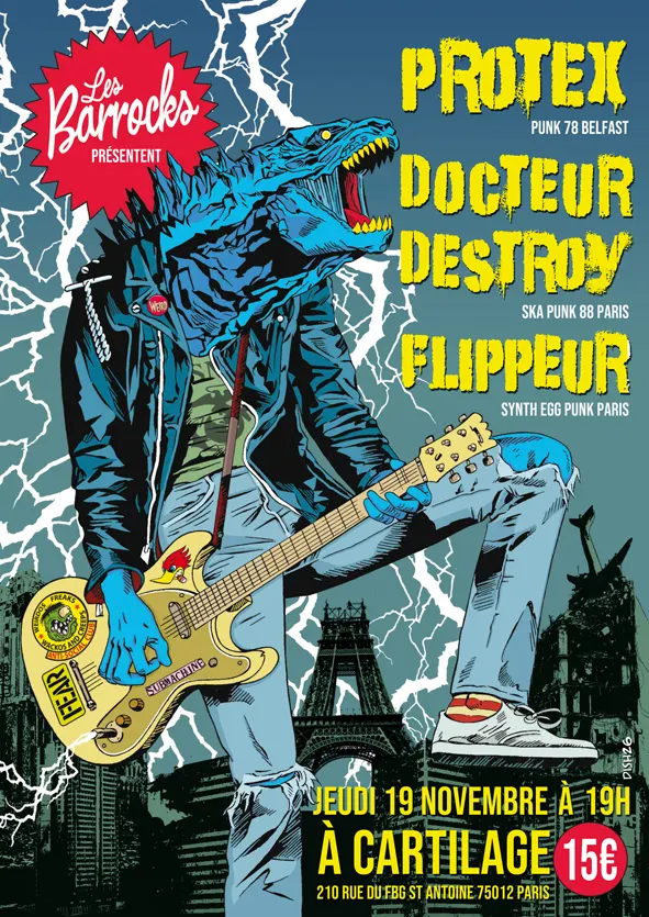 Concert punk Les Barrocks présentent (S42, ep10) : Protex, Docteur Destroy, Flippeur - Paris