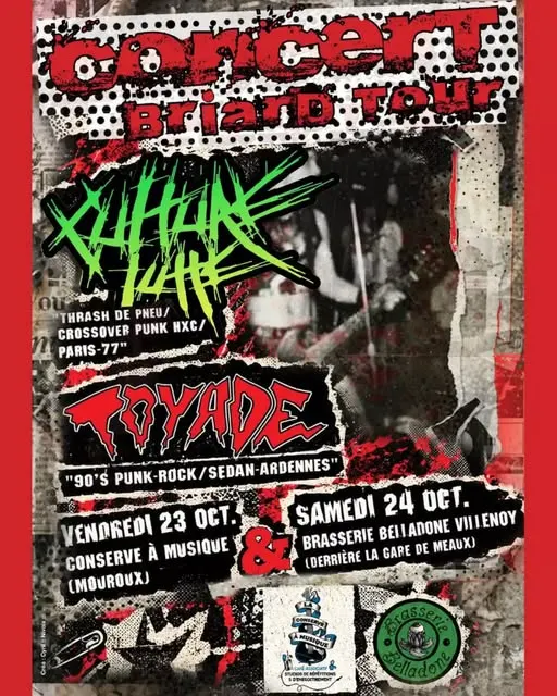 Concert punk Culture Lutte + Toyade - Villenoy le 24/10/2026 | Agenda concert punk