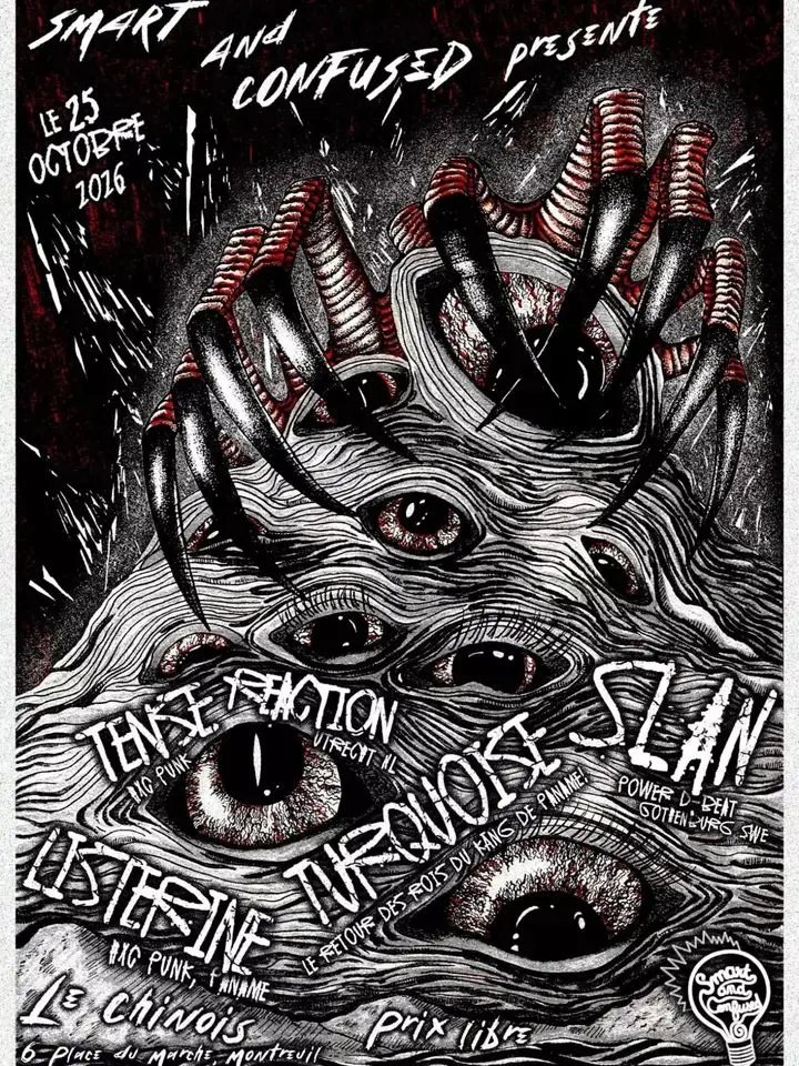 Concert punk Tense Reaction + Turquoise Slán + Listerine - Montreuil le 25/10/2026 | Agenda concert punk