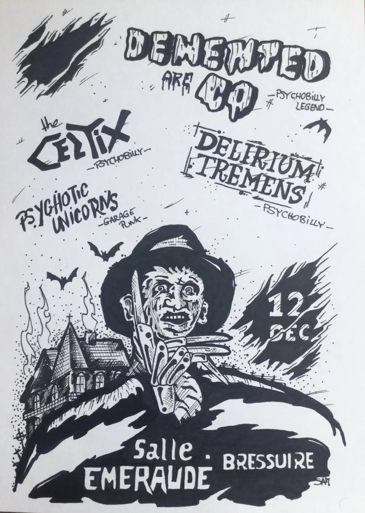 Concert punk Psychotic Unicorns + Delirium Tremens + The Celtix + The Demented Are Go - Bressuire