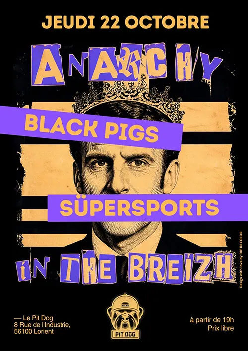 Concert punk BLACK PIGS + SÜPERSPORTS - Lorient le 22/10/2026 | Agenda concert punk
