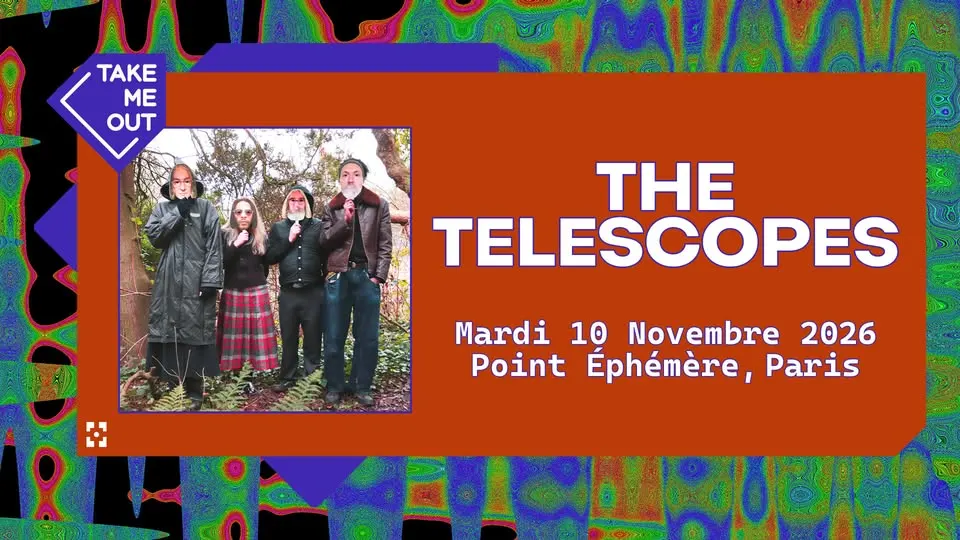 Concert punk The Telescopes + Pam Risourié - Paris le 10/11/2026 | Agenda concert punk