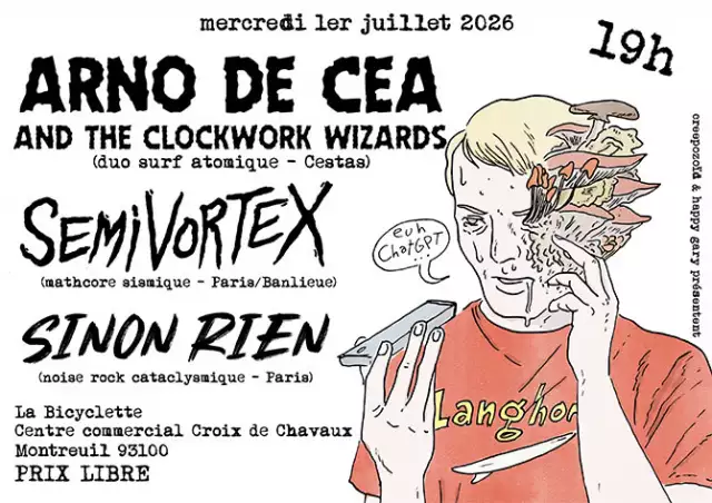 Concert punk Arno De Cea + SemiVortex + Sinon Rien @la Bicyclette - Montreuil