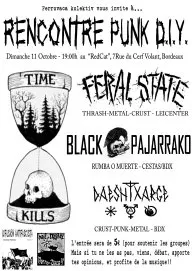 Concert punk CONCERT - RENCONTRE PUNK D.I.Y. - Bordeaux le 11/10/2026 | Agenda concert punk