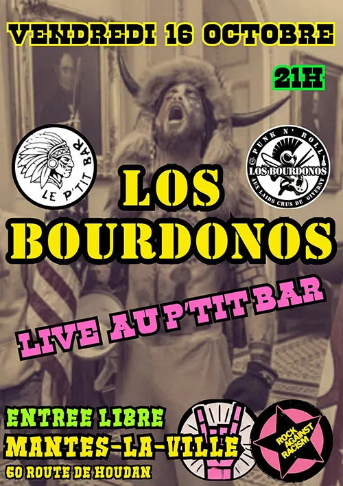 Concert punk Los Bourdonos au P'tit Bar - Mantes-la-Ville le 16/10/2026 | Agenda concert punk