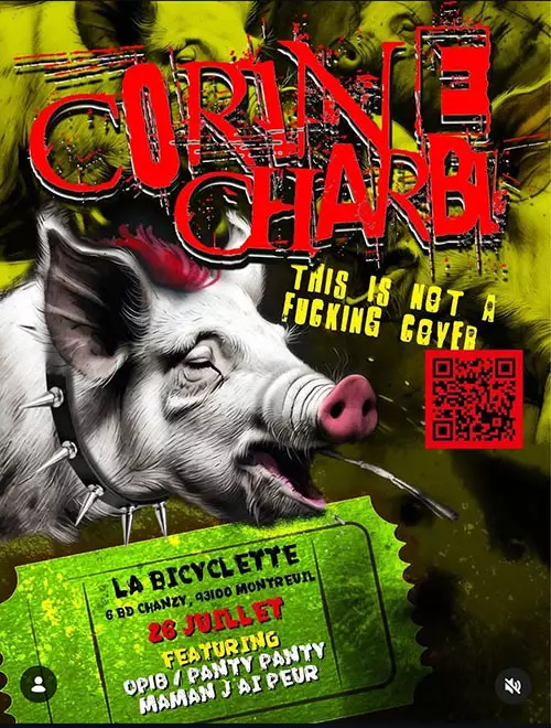 Concert punk Corine Charbi, Maman ! J'ai Peur, Panty Panty, OP18 / Bicyclette - Montreuil