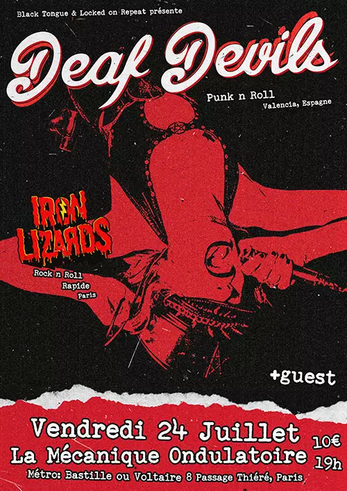 Concert punk DEAF DEVILS + IRON LIZARDS + DÉRAPAGE - Paris