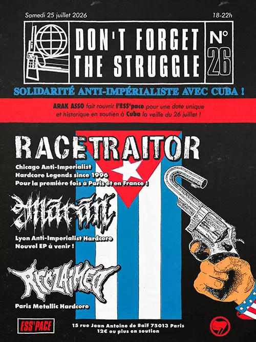 Concert punk DFTS #26: Racetraitor + Maran + Reclaimed @ ESS'pace - Paris