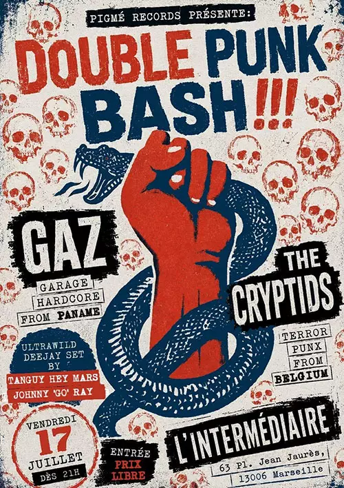 Concert punk Double Punk bash à l'Intermédiaire - Marseille