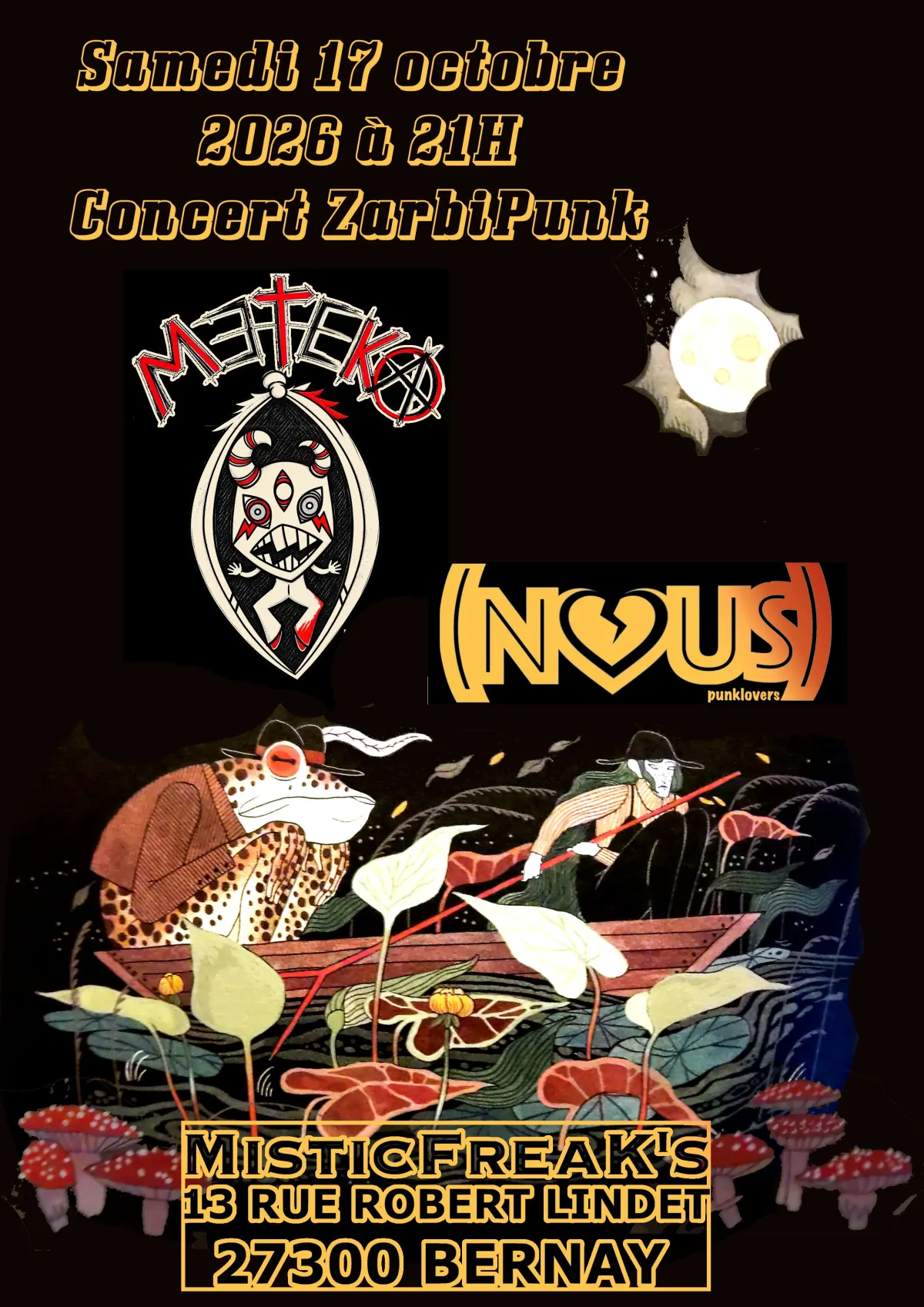 Concert punk Meteka + Nous - Bernay le 17/10/2026 | Agenda concert punk