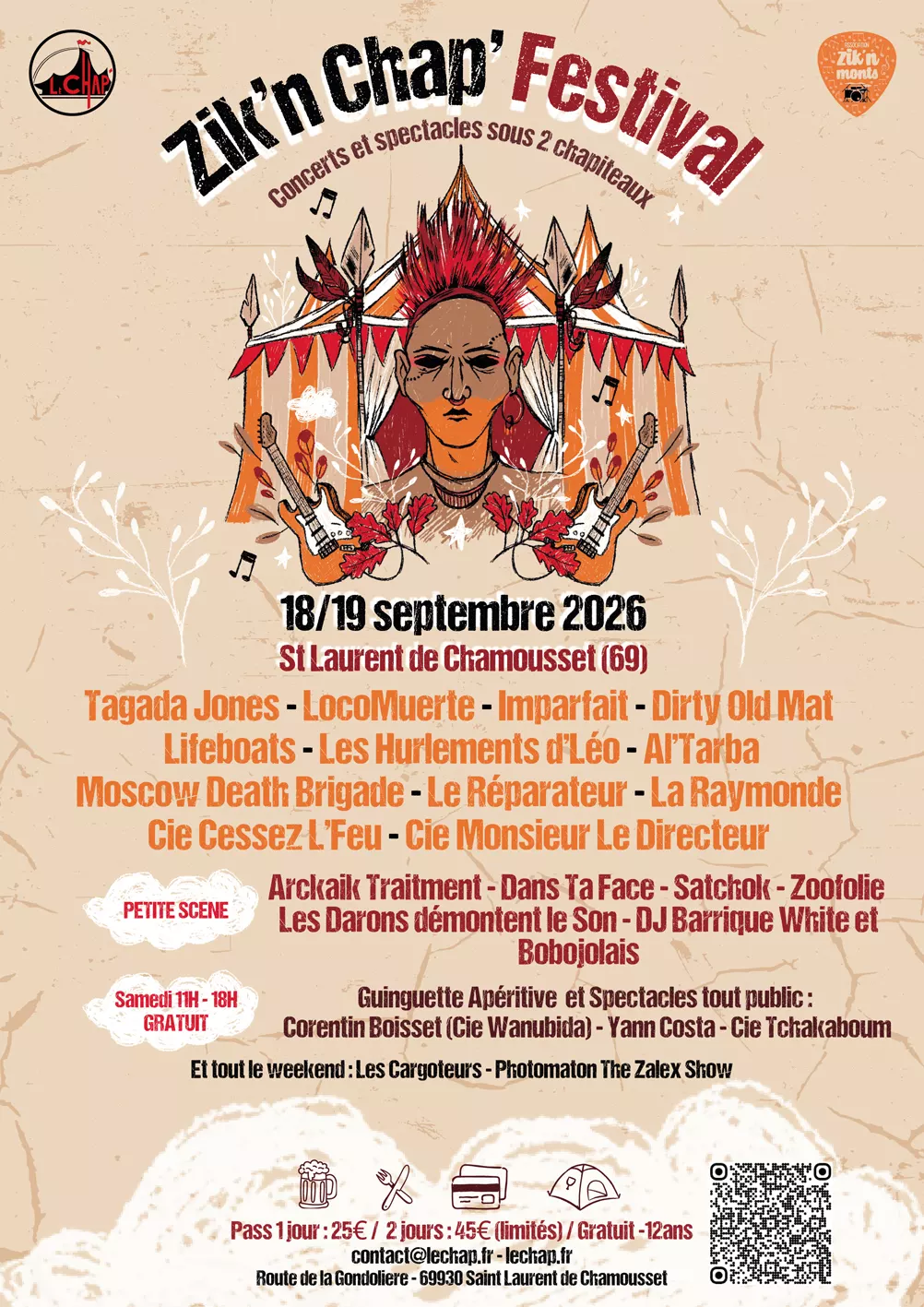 Concert punk Zik'n Chap Festival - Saint-Laurent-de-Chamousset le 18/09/2026 | Agenda concert punk