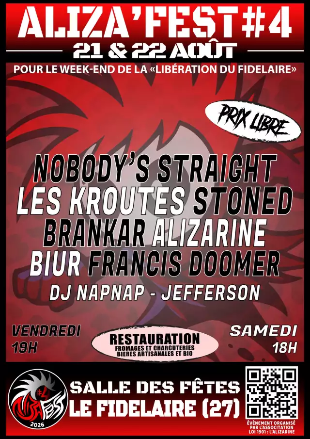Concert punk Aliza'Fest - Le Fidelaire le 21/08/2026 | Agenda concert punk