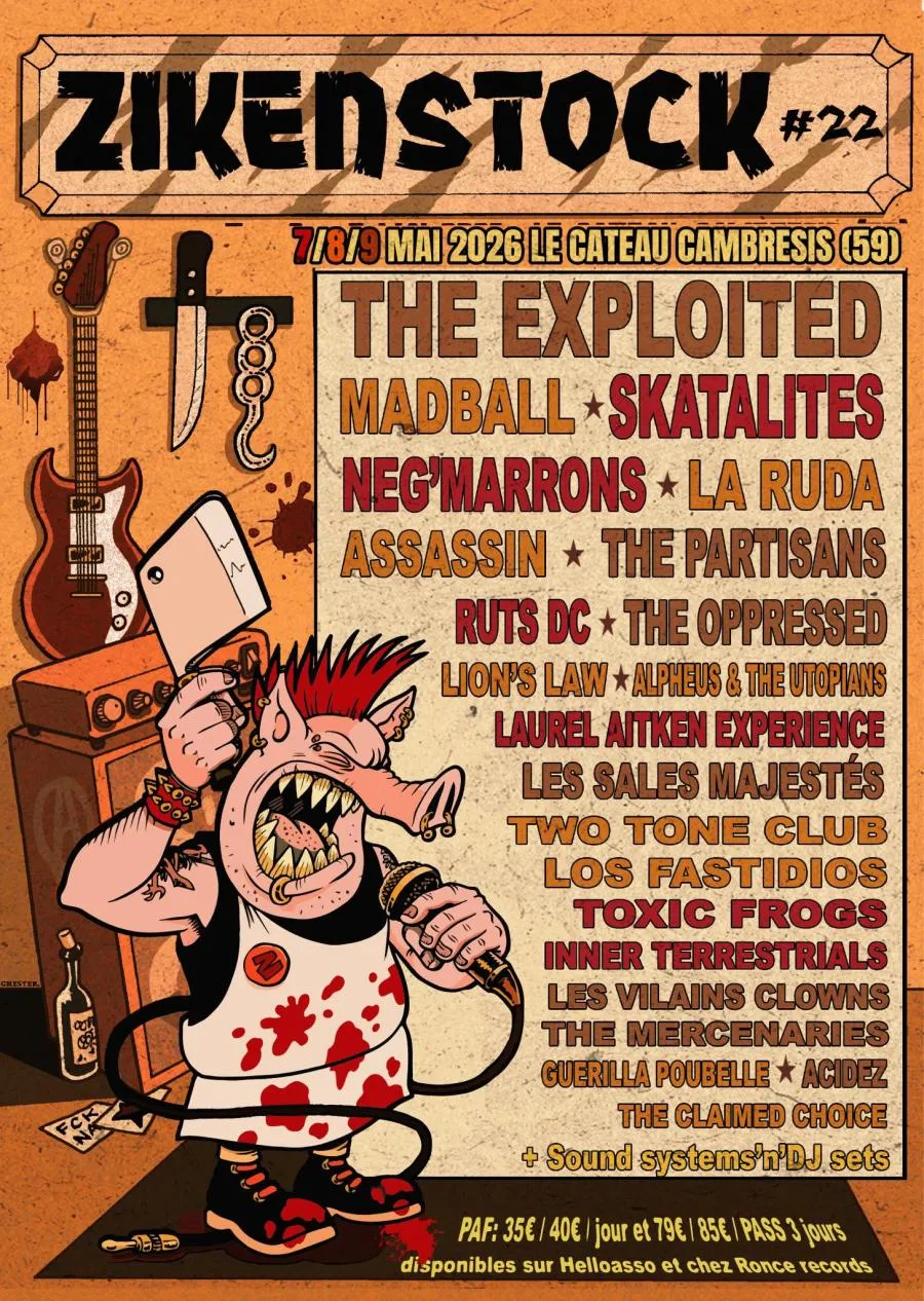Concert punk Festival Zikenstock 2026 - Le Cateau-Cambrésis | Agenda concert punk