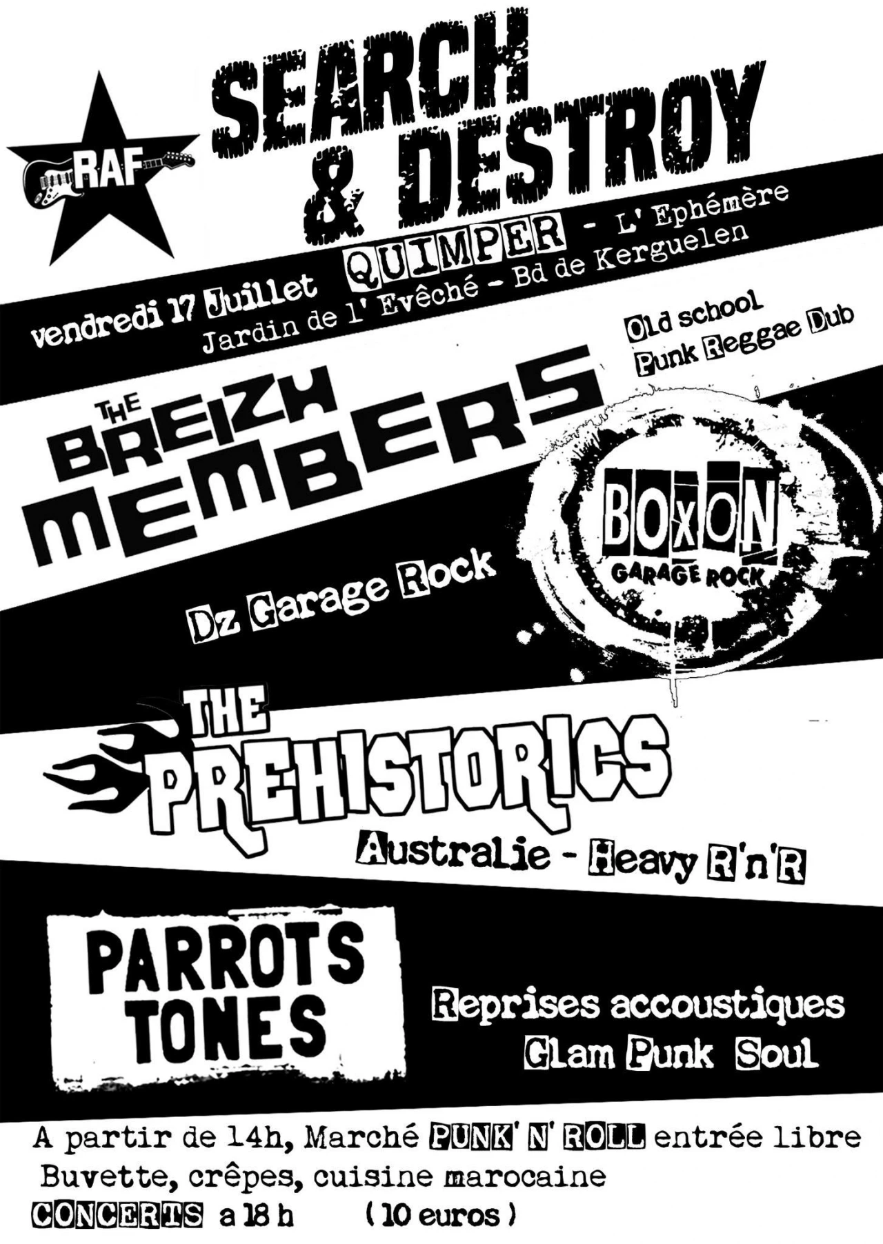 Concert punk SEARCH & DESTROY - Concert Punk'n Roll à Quimper - Quimper le 17/07/2026 | Agenda concert punk