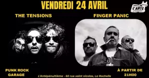 Concert punk THE TENSIONS + FINGER PANIC À L'ANTÉPÉNULTIÈME - La Rochelle | Agenda Punk'n Roll