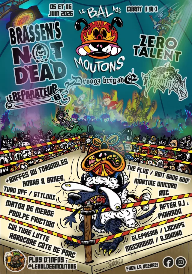 Concert punk Le Bal des Moutons #6 (Vendredi 5 Juin) - Cerny le 05/06/2026 | Agenda concert punk