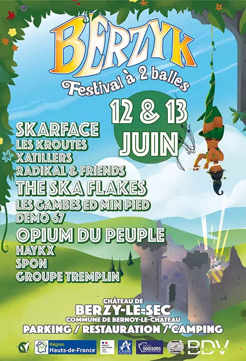 Concert punk BERZIK Festival à 2 balles - Bernoy-le-Château le 12/06/2026 | Agenda concert punk