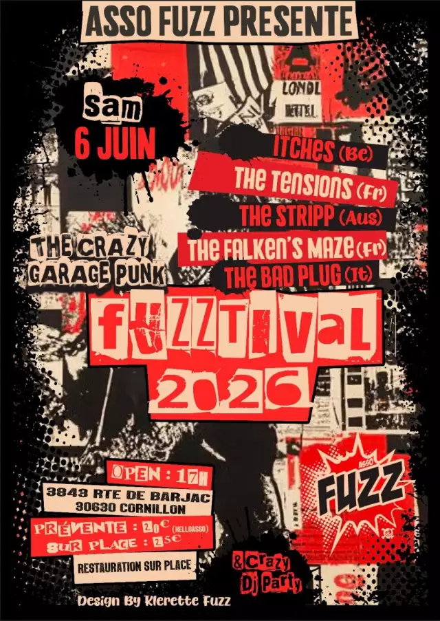 Concert punk FUZZTIVAL 2026 - Cornillon le 06/06/2026 | Agenda concert punk