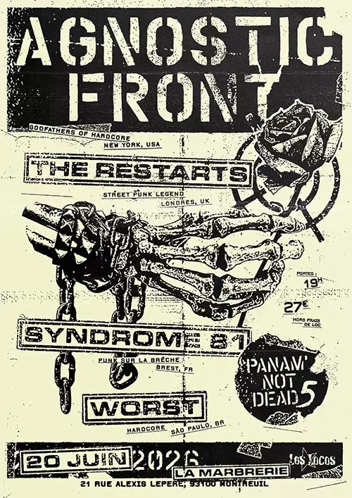 Concert punk Panam' not dead #5 - Montreuil le 20/06/2026 | Agenda concert punk