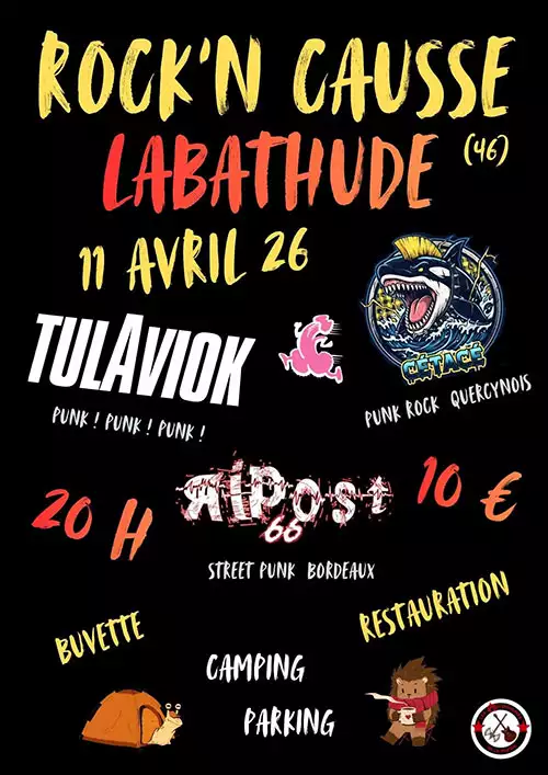 Concert punk Rock'n'causse #8 - À définir le 11/04/2026 | Agenda concert punk